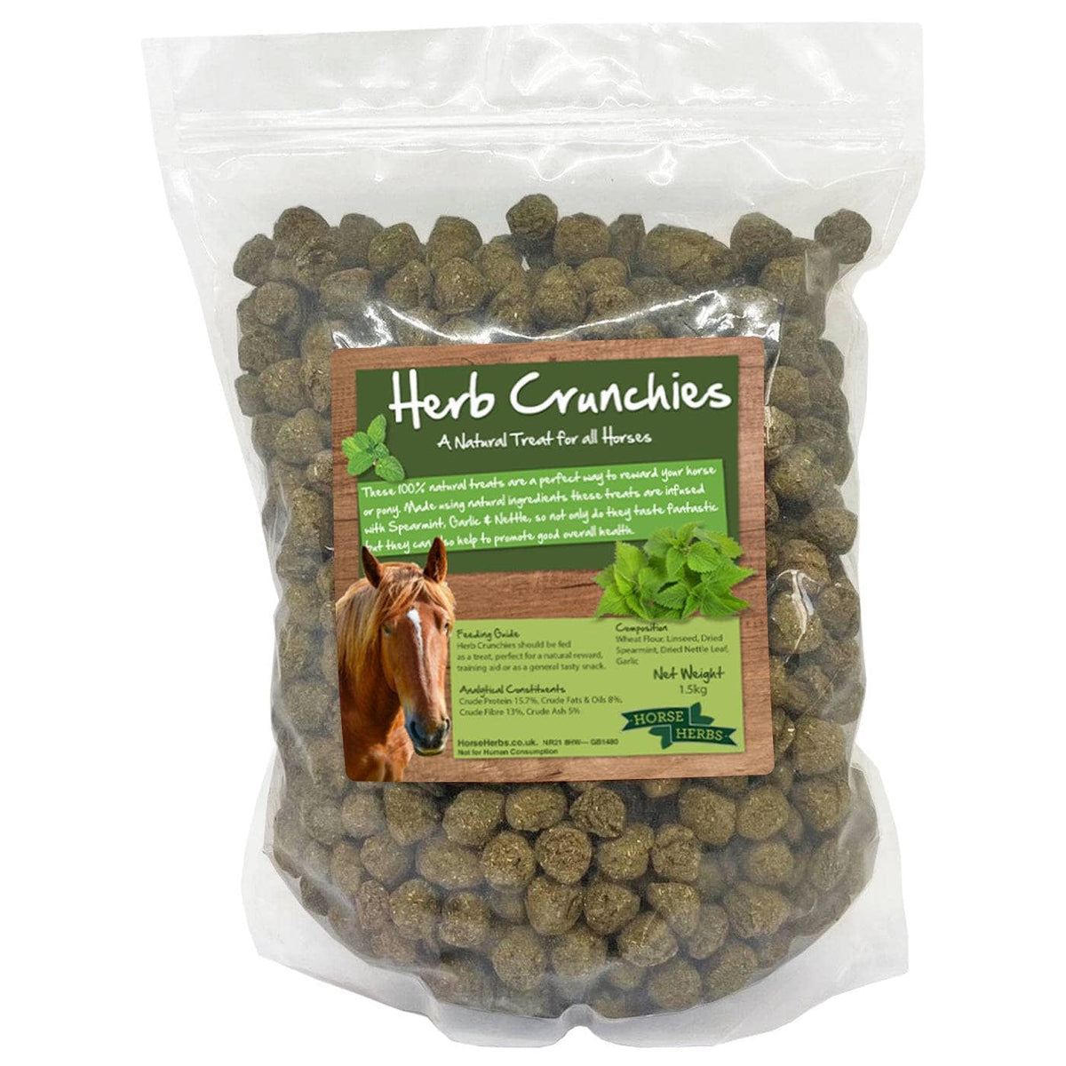 Herb Crunchies Natural Equine Treat Horse Herbs UK