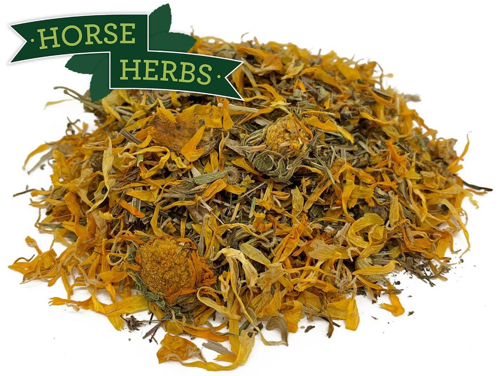 Cleavers & Marigold Organic Flower & Herb Mix Horse Herbs